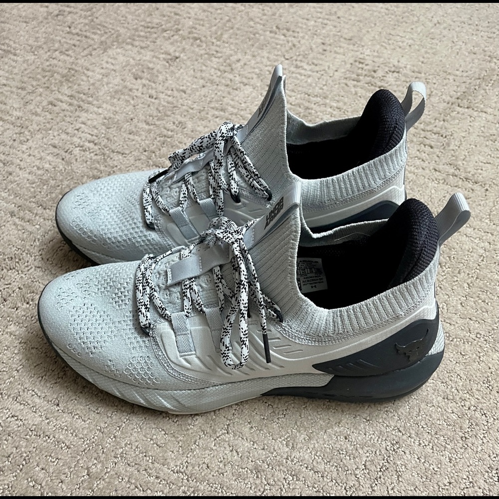 UA Project Rock 3 Shoes  - Halo Gray